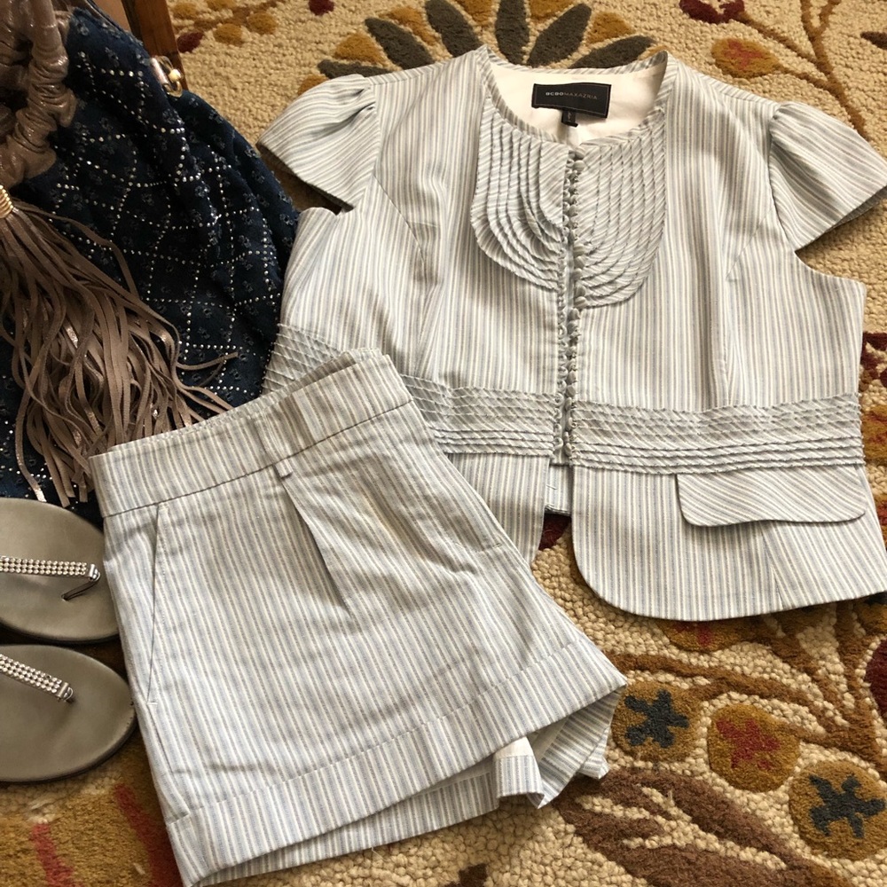 2pc BCBGMAXAZRIA Symone shorts sz 12 & top sz L